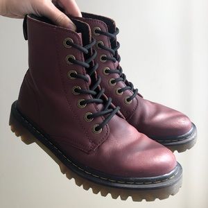 Dr. Marten Maroon lace-up boots